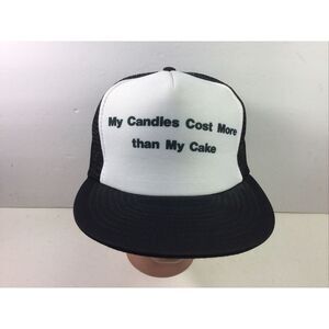 Vintage Novelty Speedway Hat My Candles Cost More‎ Than My Cake Cap SnapBack